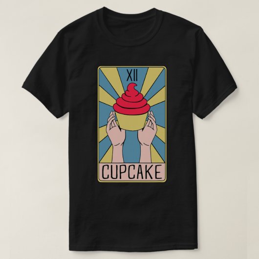 Cupcake Lover Baker Backwaren Lover Cupcake Tarot T-Shirt (Design vorne)