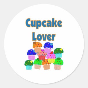 "Cupcake Lover"—Berg von bezaubernden Kuchen Runder Aufkleber