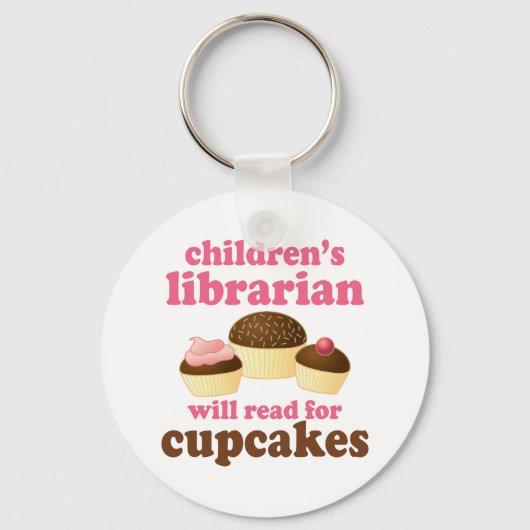 Cupcake Lover Childrens Librarian Gift Schlüsselanhänger (Vorderseite)
