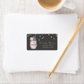 Cupcake Macaron Goldmedaille Adressaufkleber (Insitu)