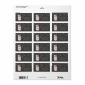 Cupcake Macaron Goldmedaille Adressaufkleber (Vorne)