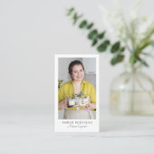 Cupcake-Macher-Foto-QR-Code Visitenkarte (Stehend Vorderseite)