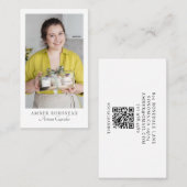 Cupcake-Macher-Foto-QR-Code Visitenkarte (Vorne/Hinten)