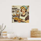 Cupcake Mädchen Poster (Küche)