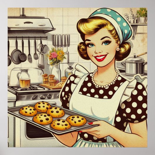 Cupcake Mädchen Poster (Vorne)