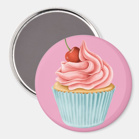 Cupcake Magnet (Vorderseite/Rückseite)