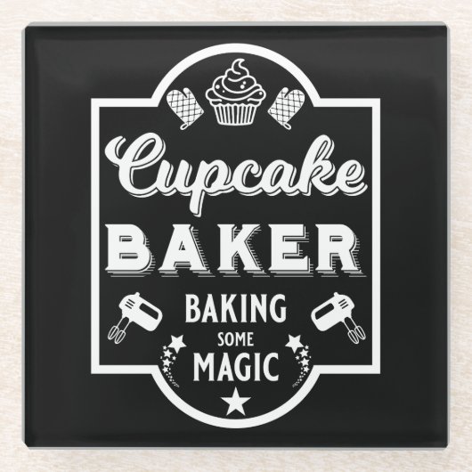 Cupcake Master Baker Glasuntersetzer (Vorderseite)