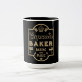 Cupcake Master Baker Zweifarbige Tasse (Mittel)