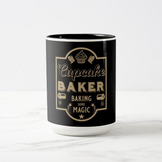 Cupcake Master Baker Zweifarbige Tasse (Mittel)