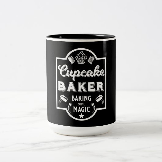 Cupcake Master Baker Zweifarbige Tasse (Mittel)