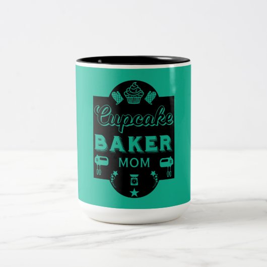 Cupcake Master Baker Zweifarbige Tasse (Mittel)