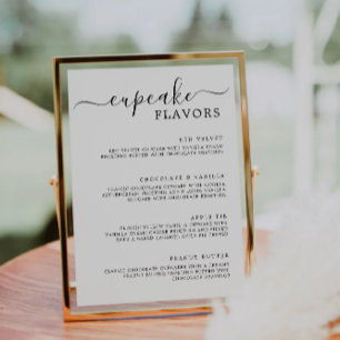 Cupcake Menu Signieren Minimalistische Hochzeitsto Einladung