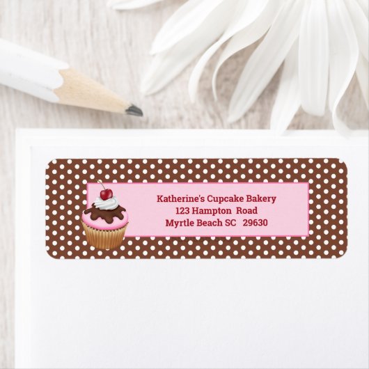 Cupcake mit Backmarkierung für Kirschbäckerei (Insitu)