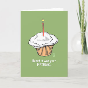 Cupcake mit Candle Your Birthday Karte