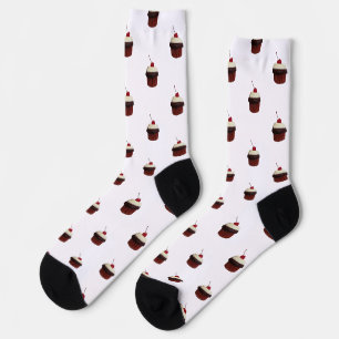 Cupcake mit Cherry auf dem oberen Muster Socken