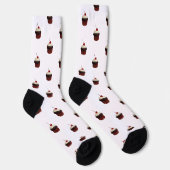 Cupcake mit Cherry auf dem oberen Muster Socken (Rechts)