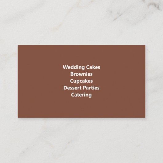 Cupcake mit Cherry-Bäckerei Business Cards Visitenkarte (Rückseite)