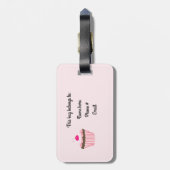 Cupcake mit Cherry Gepäckanhänger (Rückseite vertikal)