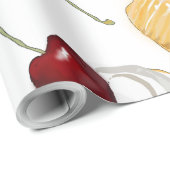 Cupcake mit Cherry Geschenkpapier (Rolleneckpunkt)