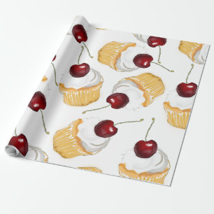 Cupcake mit Cherry Geschenkpapier