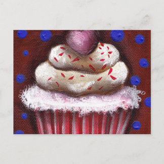 Cupcake mit dem Herzen Postkarte