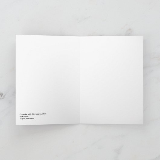 Cupcake mit Erdbeere Karte (Innenseite)