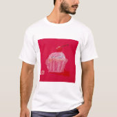 Cupcake mit Erdbeerfrosting T-Shirt (Vorderseite)