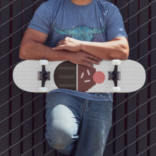 Cupcake mit Frosting Name Streusel Skateboard