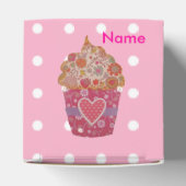 Cupcake mit Herz und Blume Geschenkschachtel (Oben)