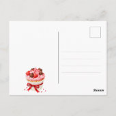 Cupcake mit Herzschokolade Liebe ist süß Postkarte (Rückseite)