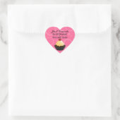 Cupcake mit Kirschbäckerei Herz-Aufkleber (Tasche)