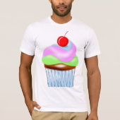 Cupcake mit Kirsche auf dem T - Shirt der Männer (Vorderseite)