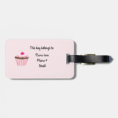 Cupcake mit Kirsche Gepäckanhänger (Rückseite horizontal)