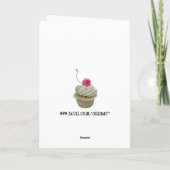 Cupcake mit Kirsche Karte (Rückseite)