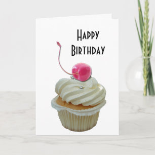 Cupcake mit Kirsche Karte