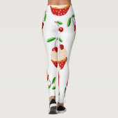 Cupcake mit Kirschmuster Leggings (Rückseite)