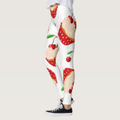 Cupcake mit Kirschmuster Leggings (Links)