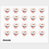 Cupcake mit Pansy Art Design Sticker (Blatt)