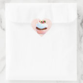 Cupcake mit Pansy Art Design Sticker (Tasche)