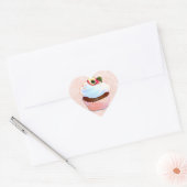 Cupcake mit Pansy Art Design Sticker (Umschlag)
