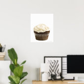 Cupcake mit Schokoladenvereisung, Studio-Shot 2 Poster (Heimbüro)