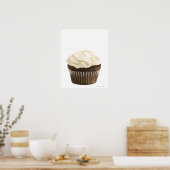 Cupcake mit Schokoladenvereisung, Studio-Shot 2 Poster (Küche)