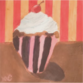 Cupcake mit Vanille-Frosting Aufkleber (Vorderseite)