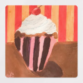 Cupcake mit Vanille-Frosting Etiketten (Design 2)