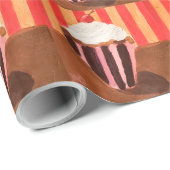 Cupcake mit Vanille-Frosting Geschenkpapier (Rolleneckpunkt)