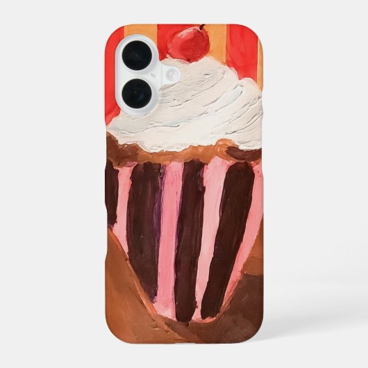 Cupcake mit Vanille-Frosting iPhone 16 Hülle (Rückseite)
