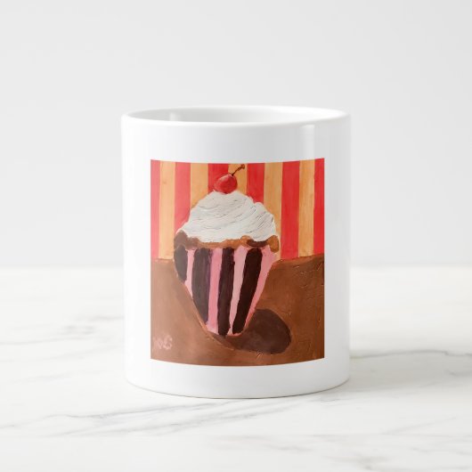 Cupcake mit Vanille-Frosting Jumbo-Tasse (Vorderseite)