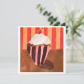 Cupcake mit Vanille-Frosting Karte (Stehend Vorderseite)