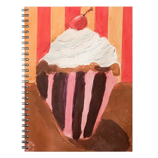 Cupcake mit Vanille-Frosting Notizblock (Vorderseite)