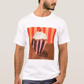Cupcake mit Vanille-Frosting T-Shirt (Vorderseite)